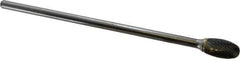 SGS Pro - 1/2" Cut Diam, 1/4" Shank Diam, Oval Head Single Cut Burr - Carbide, Radius End, 7/8" LOC - Industrial Tool & Supply