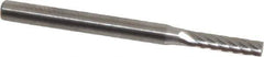 SGS Pro - 3/32" Cut Diam, 1/8" Shank Diam, Cylinder Head Single Cut Burr - Carbide, Flat End, 7/16" LOC, 1-1/2" OAL - Industrial Tool & Supply