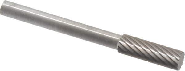 SGS Pro - 5/32" Cut Diam, 1/8" Shank Diam, Cylinder Head Single Cut Burr - Carbide, Flat End, 1/2" LOC - Industrial Tool & Supply