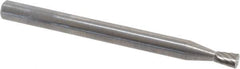 SGS Pro - 3/32" Cut Diam, 1/8" Shank Diam, Inverted Cone Head Single Cut Burr - Carbide, Flat End, 1/8" LOC, 1-1/2" OAL - Industrial Tool & Supply