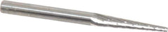 SGS Pro - 1/8" Cut Diam, 1/8" Shank Diam, Cone Head Double Cut Burr - Carbide, Point End, 5/8" LOC, 1-1/2" OAL - Industrial Tool & Supply