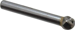 SGS Pro - 3/8" Cut Diam, 1/4" Shank Diam, Ball Head Single Cut Burr - Carbide, Radius End, 5/16" LOC, 2-5/64" OAL - Industrial Tool & Supply