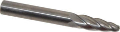 SGS Pro - 1/4" Cut Diam, 1/4" Shank Diam, Tree with Radius Head Single Cut Burr - Carbide, Radius End, 3/4" LOC, 2" OAL - Industrial Tool & Supply