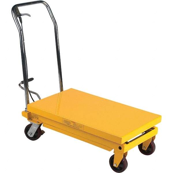 Wesco Industrial Products - 700 Lb Capacity Manual Hydraulic Post Lift Table - 37" to 35" Lift Height, 32" Platform Length x 19-1/2" Platform Width - Industrial Tool & Supply