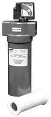 Parker - 3/8" Port, 8.8" High x 3.11" Wide, FRL Filter with Aluminum Bowl & Automatic Drain - 20 SCFM, 500 Max psi, 175°F Max - Industrial Tool & Supply