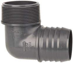 Value Collection - 2" Barb, 2 MIPT, Multiple Barbed Tube Elbow - PVC, Male - Industrial Tool & Supply