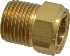 Trico - 1" Sight Diam, 1/2" Thread, 1-3/32" OAL, Viewport Sight Glass & Flow Sight - 7/8" Hex Head, Without Baffle - Industrial Tool & Supply