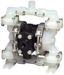 SandPIPER - 1/4" NPT, Nonmetallic, Air Operated Diaphragm Pump - Santoprene Diaphragm, Conductive Acetal Housing - Industrial Tool & Supply