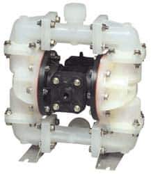 SandPIPER - 3/4" NPT, Nonmetallic, Air Operated Diaphragm Pump - Santoprene Diaphragm, Kynar Housing - Industrial Tool & Supply