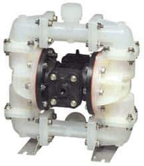 SandPIPER - 3/4" NPT, Nonmetallic, Air Operated Diaphragm Pump - PTFE Diaphragm, Kynar Housing - Industrial Tool & Supply