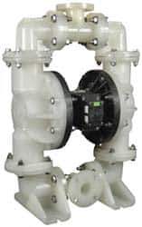 SandPIPER - 2" NPT, Nonmetallic, Air Operated Diaphragm Pump - PTFE Diaphragm, Polypropylene Housing - Industrial Tool & Supply