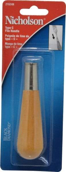 Nicholson - 4-1/2" Long x 1-3/16" Diam File Handle - For Use with 6, 8 & 10" Files - Industrial Tool & Supply
