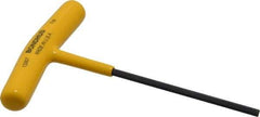 Bondhus - 1/8" Hex, T-Handle Cushion Grip, Hex Key - 4-39/64" OAL, Protanium High Torque Steel, Inch System of Measurement - Industrial Tool & Supply