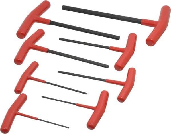 Bondhus - 8 Piece T-Handle Hex Key Set - Hex Range 2 to 10mm, Protanium High Torque Steel - Industrial Tool & Supply
