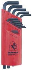 Bondhus - 15 Piece L-Key Hex Key Set - Hex Range 1.27 to 10mm - Industrial Tool & Supply