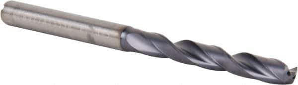 Kennametal - 7/32" 140° Solid Carbide Jobber Drill - TiAlN Finish, Right Hand Cut, Spiral Flute, Straight Shank, 3.2283" OAL, Standard Point - Industrial Tool & Supply