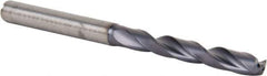 Kennametal - 7/32" 140° Solid Carbide Jobber Drill - TiAlN Finish, Right Hand Cut, Spiral Flute, Straight Shank, 3.2283" OAL, Standard Point - Industrial Tool & Supply