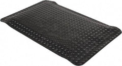 Wearwell - 3' Long x 2' Wide, Dry Environment, Anti-Fatigue Matting - Black, Vinyl with Nitrile Blend Base, Beveled on 4 Sides - Industrial Tool & Supply
