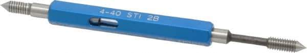 Made in USA - 4-40 Thread, High Speed Tool Steel, STI Class 2B, Plug Thread Insert Go/No Go Gage - Double Ended with Handle - Industrial Tool & Supply
