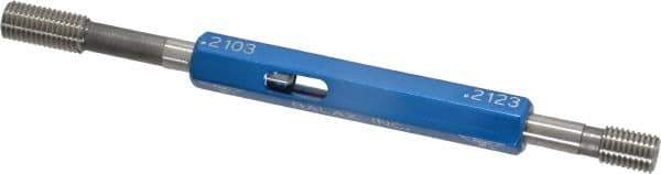 Made in USA - 10-32 Thread, High Speed Tool Steel, Class 3B, Plug Thread Insert Go/No Go Gage - Double Ended with Handle - Industrial Tool & Supply