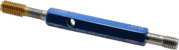 Made in USA - 5/16-18 Thread, High Speed Tool Steel, Class 3B, Plug Thread Insert Go/No Go Gage - Double Ended with Handle, Handle Size 2 - Industrial Tool & Supply