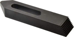 Jergens - 1/2" Stud, Low Carbon Steel, Plain Strap Clamp - 2" Travel, 6" OAL x 1-1/4" Wide x 7/8" High, Black Oxide Finish, Tapered Nose - Industrial Tool & Supply