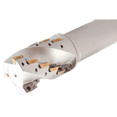 Iscar - 20mm Cut Diam, 29mm Max Depth of Cut, 20mm Shank Diam, 87mm OAL, Indexable Square Shoulder Helical End Mill - Weldon Shank, 90° Lead Angle, Series Helimill - Industrial Tool & Supply