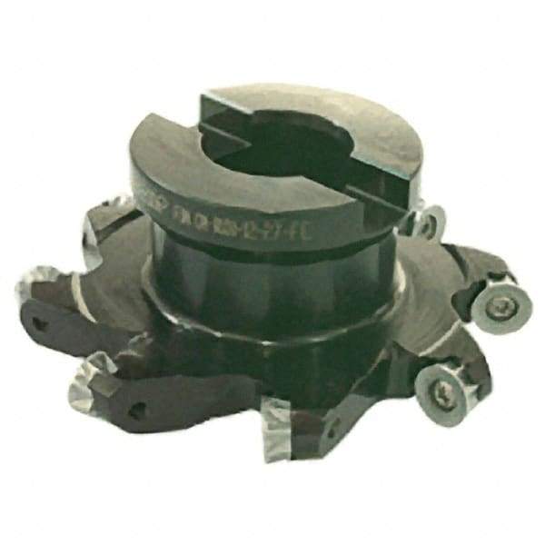 Iscar - Shell Mount B Connection, 16.5mm Cutting Width, 46.75mm Depth of Cut, 148.6mm Cutter Diam, 40mm Hole Diam, 12 Tooth Indexable Slotting Cutter - FDN-CM Toolholder, O45MT, R90CW, R90MT Insert, Right Hand Cutting Direction - Industrial Tool & Supply