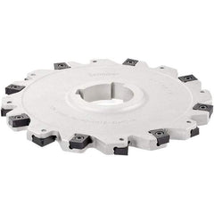 Iscar - Arbor Hole Connection, 1.06" Depth of Cut, 4" Cutter Diam, 1-1/4" Hole Diam, 5 Tooth Indexable Slotting Cutter - SDN-LN12 Toolholder, LNET Insert - Industrial Tool & Supply