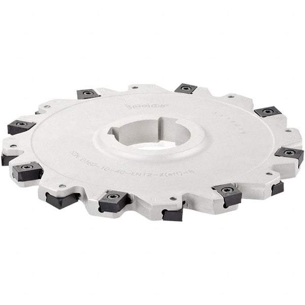 Iscar - Arbor Hole Connection, 2.38" Depth of Cut, 8" Cutter Diam, 2" Hole Diam, 10 Tooth Indexable Slotting Cutter - SDN-LN12 Toolholder, LNET Insert - Industrial Tool & Supply