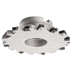Iscar - Shell Mount B Connection, 63/64" Depth of Cut, 100mm Cutter Diam, 1-1/16" Hole Diam, 10 Tooth Indexable Slotting Cutter - FDN-LN12 Toolholder, LNET Insert - Industrial Tool & Supply