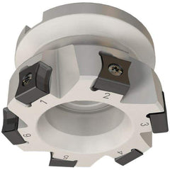 Iscar - 6 Inserts, 63mm Cut Diam, 22mm Arbor Diam, 10mm Max Depth of Cut, Indexable Square-Shoulder Face Mill - 0/90° Lead Angle, 40mm High, LN.. 1106 Insert Compatibility, Series TangMill - Industrial Tool & Supply