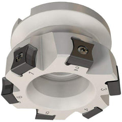 Iscar - 9 Inserts, 63mm Cut Diam, 22mm Arbor Diam, 10mm Max Depth of Cut, Indexable Square-Shoulder Face Mill - 0/90° Lead Angle, 40mm High, LN.. 1106 Insert Compatibility, Series TangMill - Industrial Tool & Supply