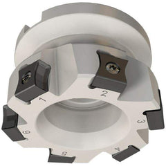 Iscar - 8 Inserts, 80mm Cut Diam, 27mm Arbor Diam, 10mm Max Depth of Cut, Indexable Square-Shoulder Face Mill - 0/90° Lead Angle, 50mm High, LN.. 1106 Insert Compatibility, Series TangMill - Industrial Tool & Supply