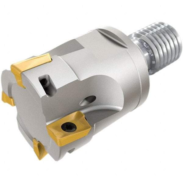 Iscar - 25mm Cut Diam, 10mm Max Depth of Cut, 35mm OAL, Indexable Square Shoulder End Mill - HM90 AP.. 1003.. Inserts, M12 Modular Connection, 90° Lead Angle, Through Coolant, Series Heli2000, Multimaster - Industrial Tool & Supply