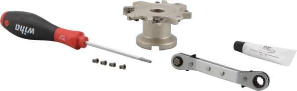 Iscar - Shell Mount A Connection, 0.88" Depth of Cut, 3" Cutter Diam, 3/4" Hole Diam, 8 Tooth Indexable Slotting Cutter - FDN-LN12 Toolholder, LNET Insert - Industrial Tool & Supply