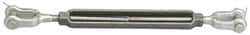 Value Collection - 5,200 Lb Load Limit, 3/4" Thread Diam, 6" Take Up, Stainless Steel Jaw & Jaw Turnbuckle - 8-1/8" Body Length, 1-1/16" Neck Length, 17" Closed Length - Industrial Tool & Supply