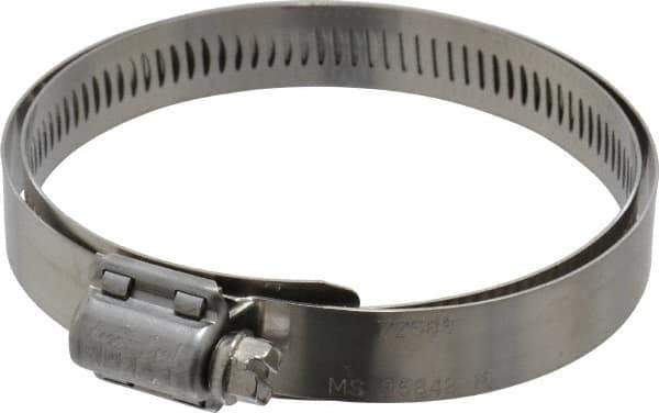 IDEAL TRIDON - SAE Size 104, 4-1/8 to 7" Diam, Stainless Steel MS Series MIL-Spec Worm Drive Clamp - 1/2" Wide, Material Grade 300 SERIES, Series MS Mil Spec - Industrial Tool & Supply