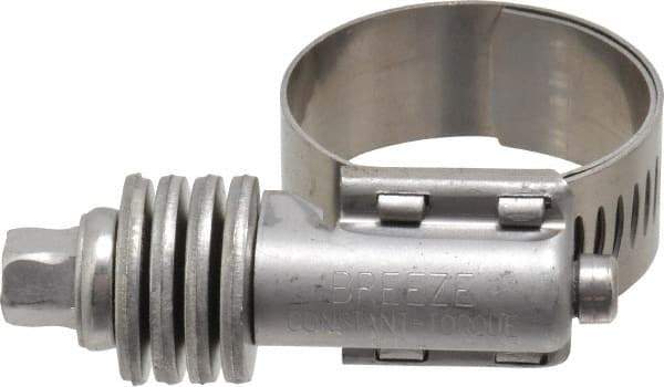 IDEAL TRIDON - Stainless Steel Auto-Adjustable Worm Drive Clamp - 1/2" Wide x 1/2" Thick, 11/16" Hose, 11/16 to 1-1/4" Diam - Industrial Tool & Supply