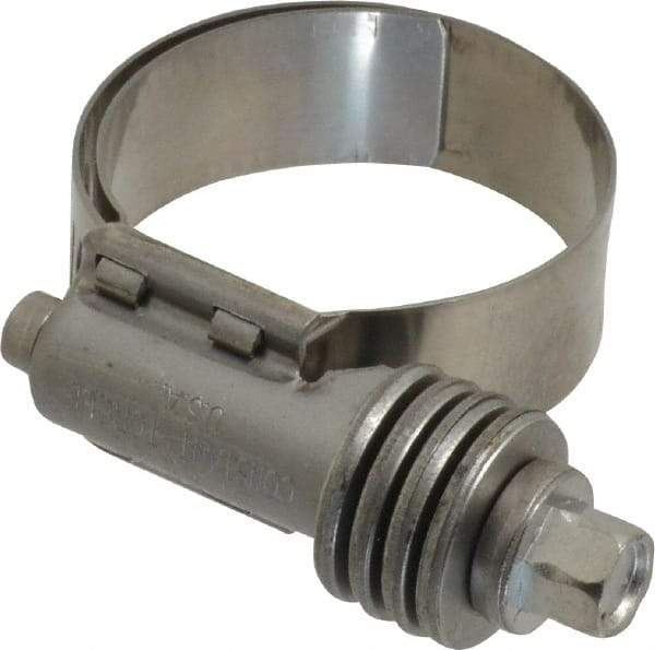 IDEAL TRIDON - Stainless Steel Auto-Adjustable Worm Drive Clamp - 1/2" Wide x 1/2" Thick, 13/16" Hose, 13/16 to 1-1/2" Diam - Industrial Tool & Supply