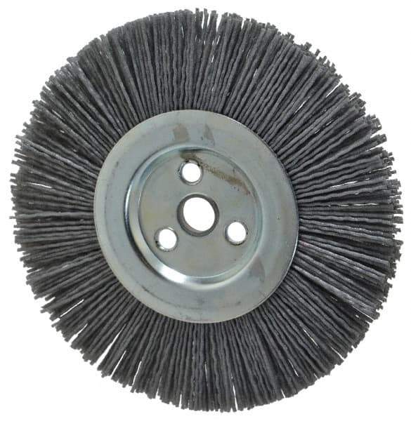 Dico - 6" OD, 5/8" Arbor Hole, Crimped Nylon Wheel Brush - 3/8" Face Width - Industrial Tool & Supply