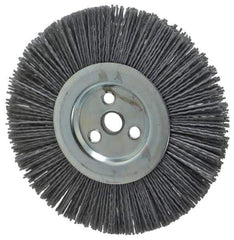 Dico - 6" OD, 5/8" Arbor Hole, Crimped Nylon Wheel Brush - 3/8" Face Width - Industrial Tool & Supply