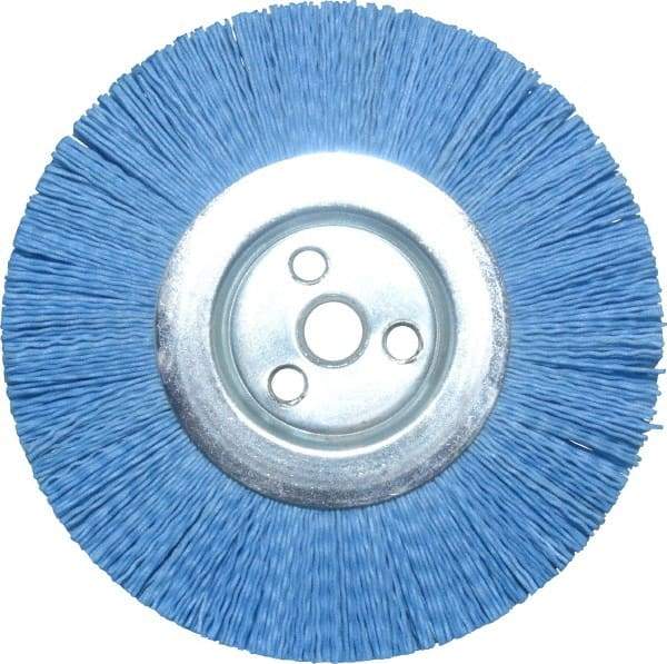 Dico - 6" OD, 5/8" Arbor Hole, Crimped Nylon Wheel Brush - 3/8" Face Width - Industrial Tool & Supply