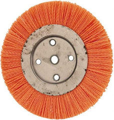 Dico - 8" OD, 5/8" Arbor Hole, Crimped Nylon Wheel Brush - 3/8" Face Width - Industrial Tool & Supply