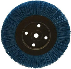 Dico - 8" OD, 5/8" Arbor Hole, Crimped Nylon Wheel Brush - 3/8" Face Width - Industrial Tool & Supply