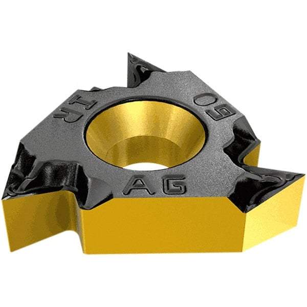 Iscar - 16IR Internal Right Hand 24 UNJ Laydown Threading Insert - Grade IC50M, Uncoated Coated Carbide, 9.53mm Inscribed Circle - Industrial Tool & Supply