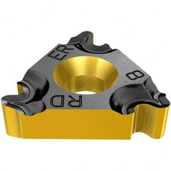 Iscar - 22ER External Right Hand 4 Round Laydown Threading Insert - Grade IC908, TiAlN Coated Carbide, 12.7mm Inscribed Circle - Industrial Tool & Supply