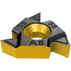 Iscar - 27IL Internal Left Hand 6 Trapez Laydown Threading Insert - Grade IC908, TiAlN Coated Carbide, 15.88mm Inscribed Circle - Industrial Tool & Supply