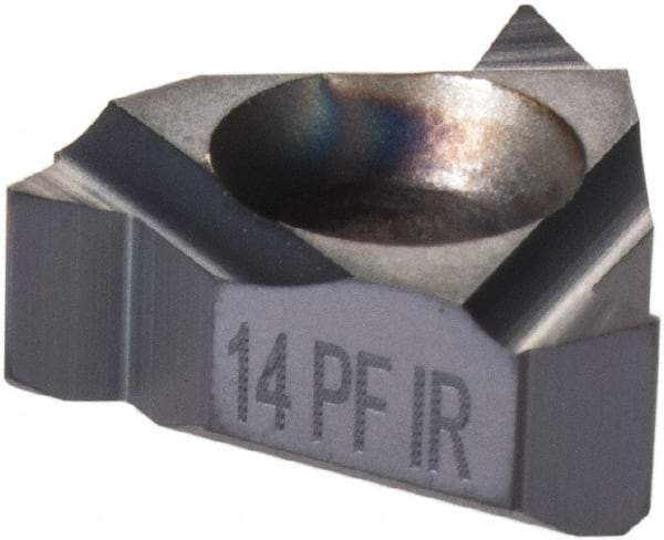 Iscar - 11IR Internal Right Hand 14 NPTF Laydown Threading Insert - Grade IC908, TiN/TiAlN Coated Carbide, 6.35mm Inscribed Circle - Industrial Tool & Supply