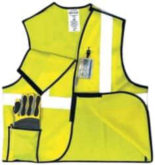 OccuNomix - Size 2XL High Visibility Orange Solid Breakaway Vest - 48 to 50" Chest, ANSI 107-2015, Hook & Loop Closure, 3 Pockets, Polyester - Industrial Tool & Supply